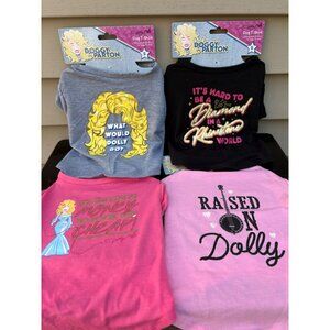 Lot of 4 Doggy Raised on Dolly Parton Dog T-Shirts Small 10-15 Lbs Puppy Costume